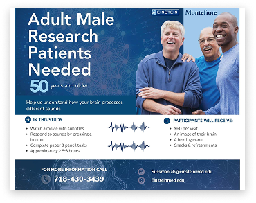 Adult male research study - Click to view full poster
